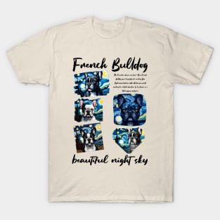 French Bulldog Under the Stars: A Starry Night Dream T-Shirt